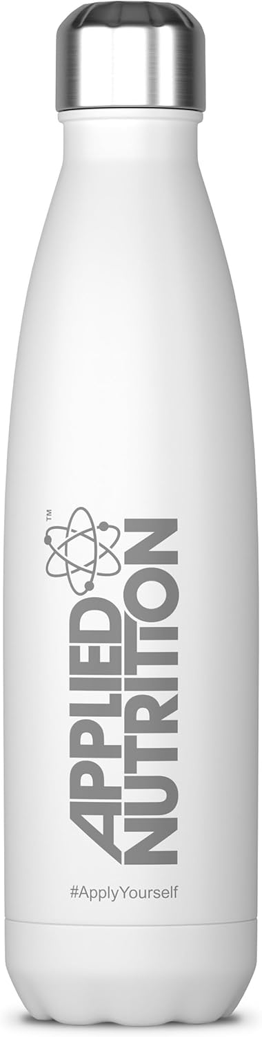 Applied Nutrition Premium Stainless Steel Flask – Durable, Sleek, and Eco-Friendly - (White - 500ml)