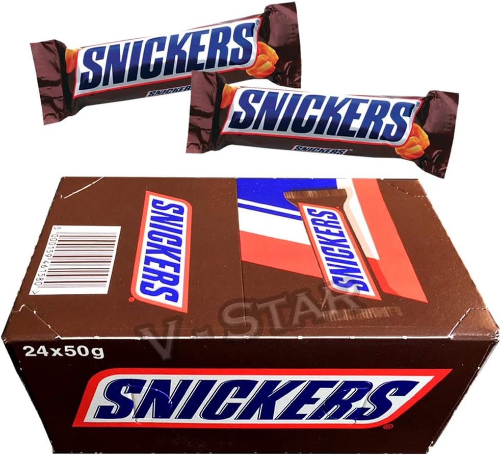 Original SNICKERS Chocolate BAR 24 x 50g Full Box Fresh Stock