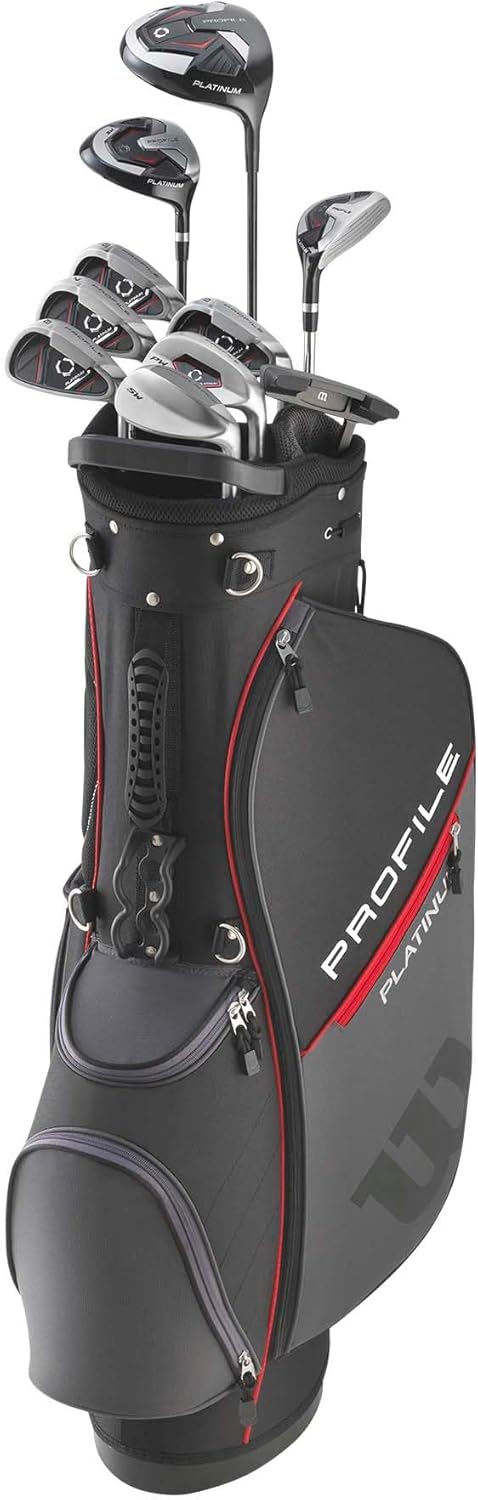 Wilson Men's Profile Platinum Complete Golf Club Package Set - Right Handeded, Stand Bag