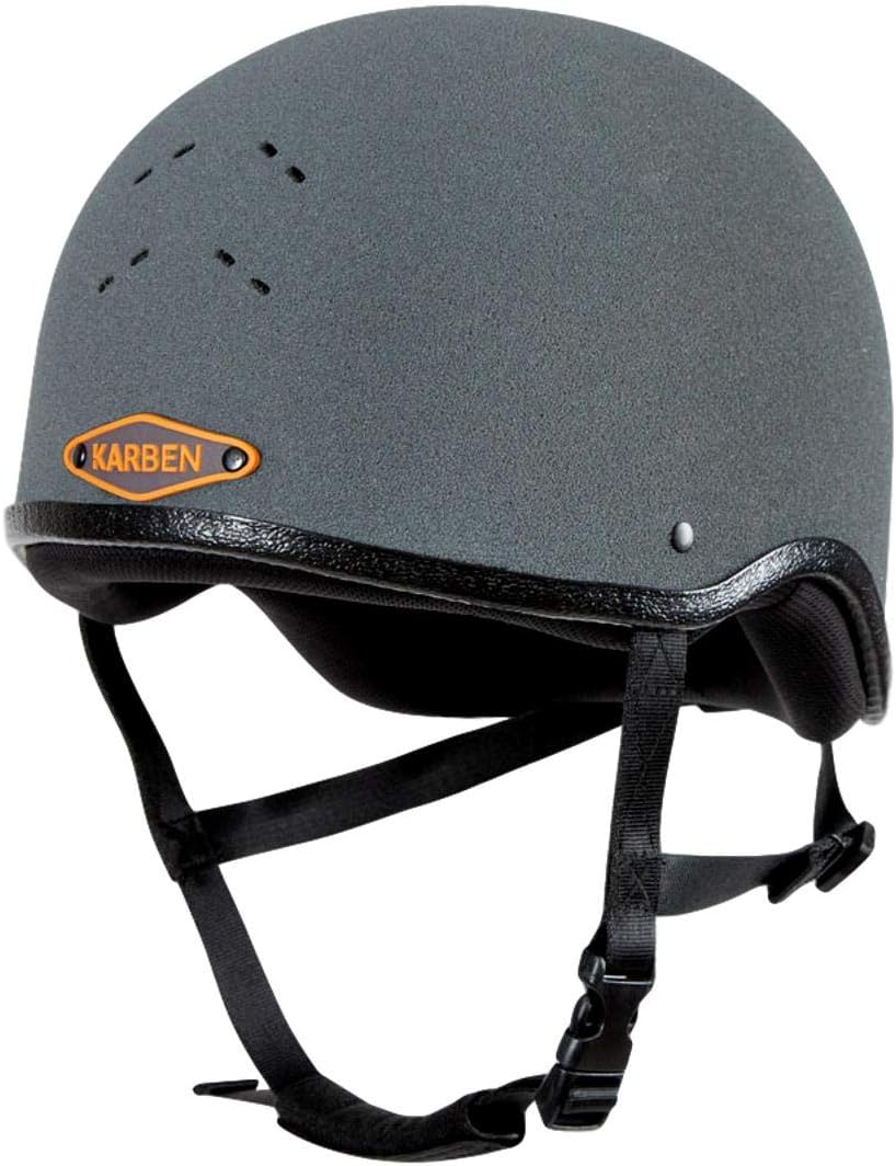 Shires KARBEN Jockey Skull Cap Riding Hat/Helmet, in Grey 55 Cm, Grey