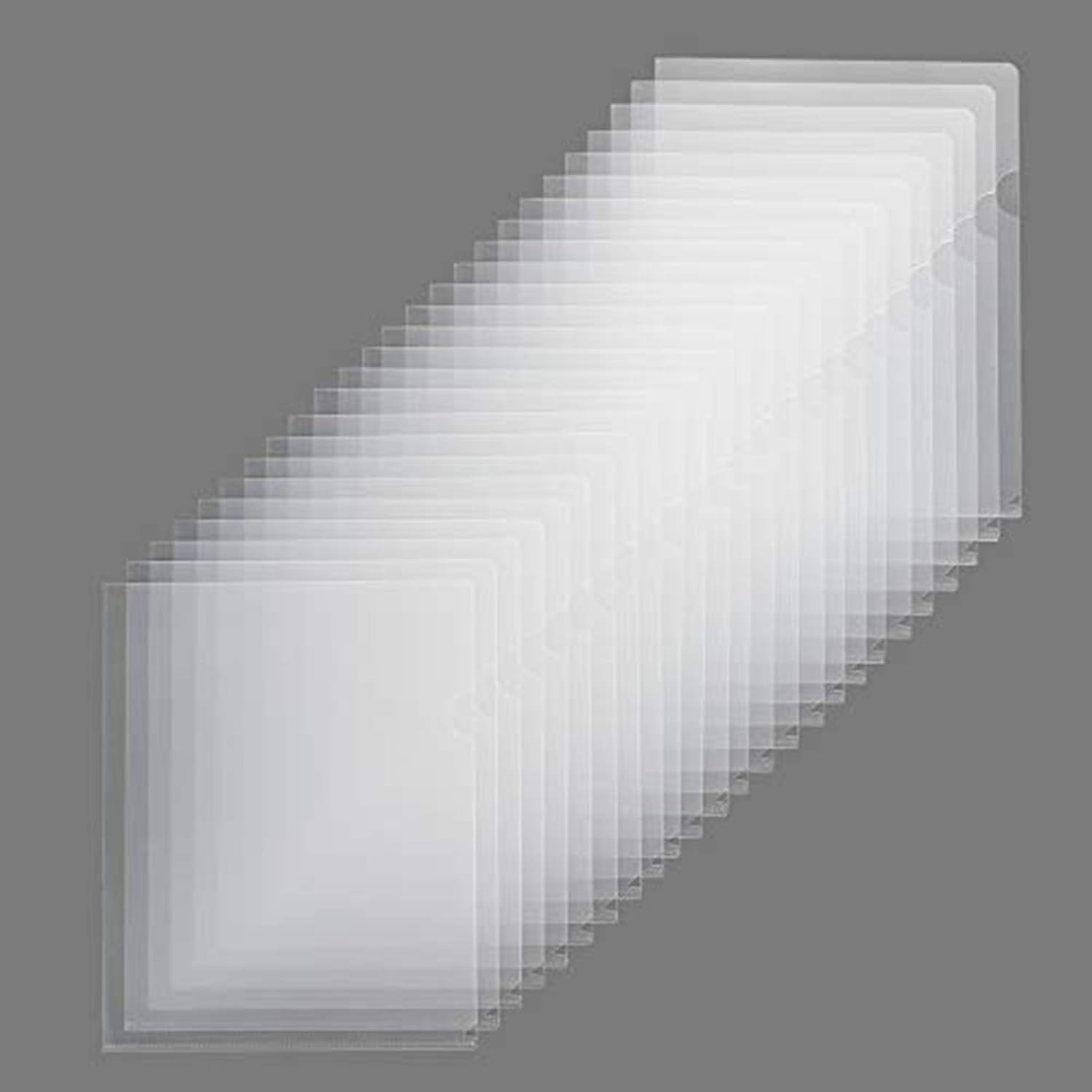 Sooez 25 Pack Clear Document Folder Project Pockets, Plastic File Folders Letter Size, Clear Sleeves for Paper Protector 8.5 x 11, Presentation Folders Report Covers, Clear