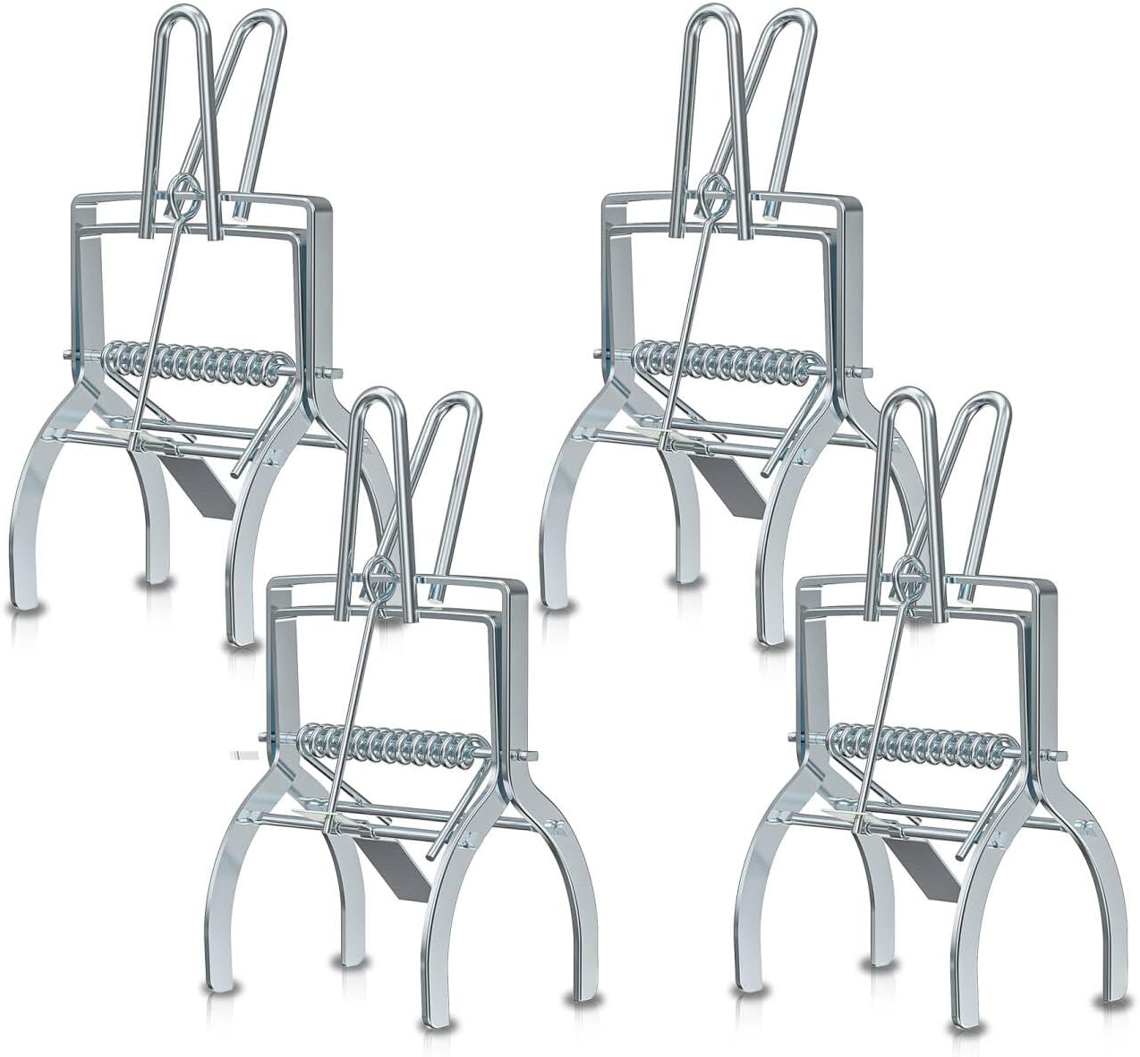 4 Pack Mole Traps That Kill Best, Mole Trap Easy to Set, Galvanized Steel Scissor Traps for Lawns, Reusable Quick Capture Gopher Vole Outdoor Use