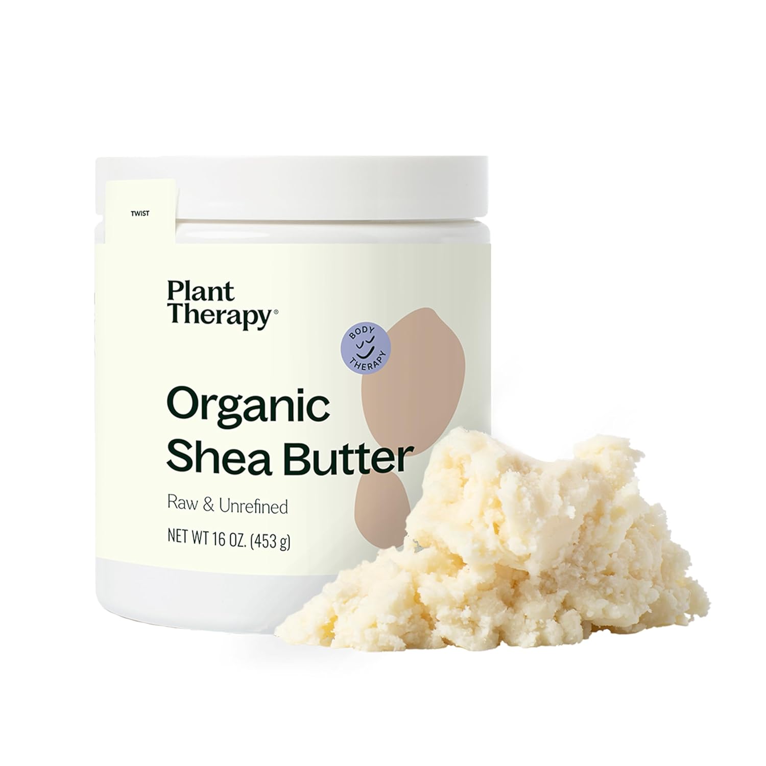 Plant Therapy Organic African Shea Butter Raw, Unrefined USDA Certified 16 oz Jar For Body, Face & Hair 100% Pure, Natural Moisturizer, Best for DIY Like Lotion, Cream, Lip Balm and Soap