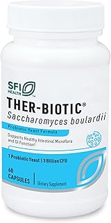 Klaire Labs SFI Health Saccharomyces Boulardii Probiotics for Women and Men - Vegan, Hypoallergenic S. Boulardii Probiotics for Digestive Health & Immune Support - Heat-Stable (120 Capsules)