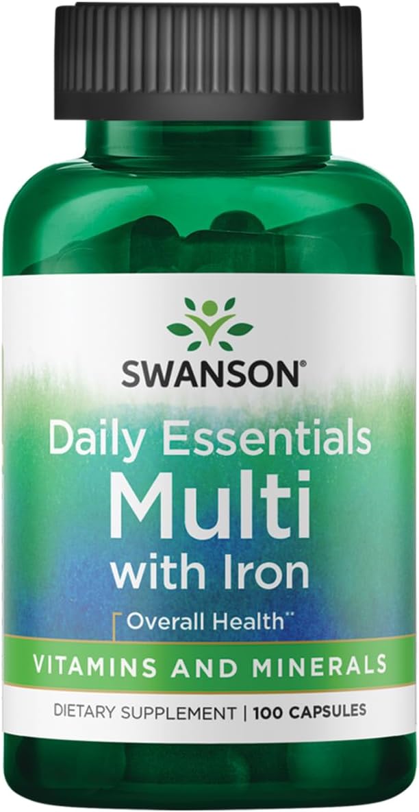 Swanson Multi and Mineral Daily Men's Women's Multivitamin Multimineral Health Supplement 100 Capsules (Caps)