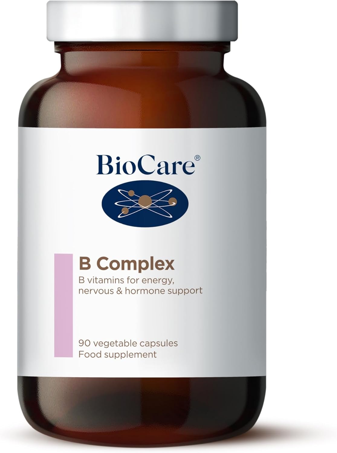 BioCare B Complex | Vitamins B1, B2, B3, B5, B6, B12, C & Biotin for Energy, Nervous & Hormone Support | Suitable for Vegetarians and Vegans | 90 Capsules