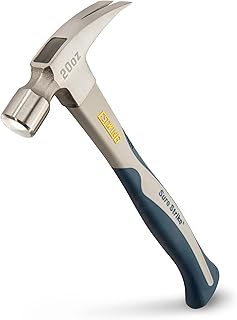 ESTWING Sure Strike Hammer - 20 oz Rip Claw Hammer with Smooth Face & Carbon Fiber Handle - SSCF20S