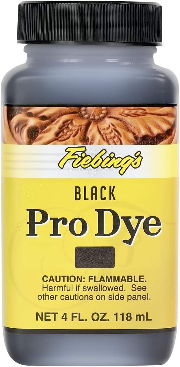 Fiebing's Pro Dye Leather Dye (4 Fl Oz) - Alcohol-Based, Penetrating, Permanent Dye for Shoes, Belts, Furniture - Vivid Color, Superior Color Fastness