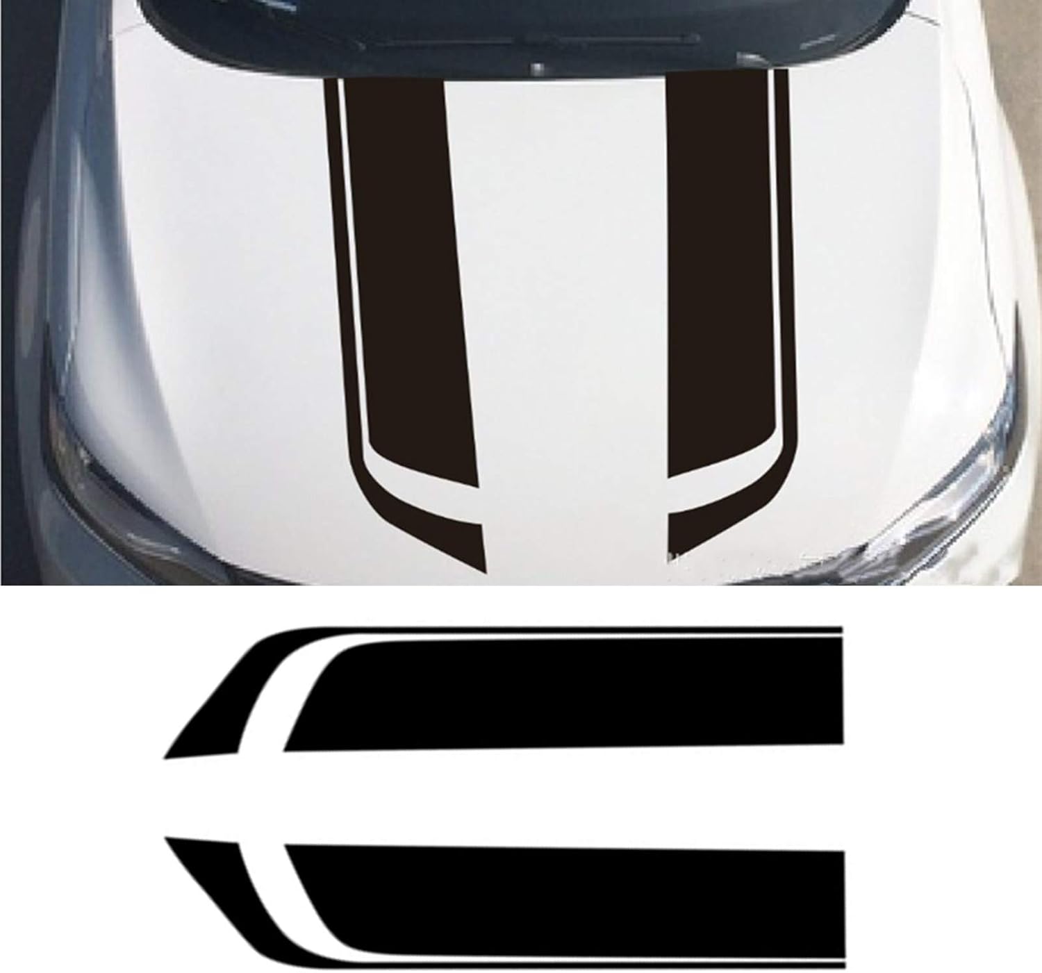 Car Hood Decal Sticker DBS002 Universal Hood Racing Body Side Vinyl Modified Stripe Exterior Decal Decoration Black