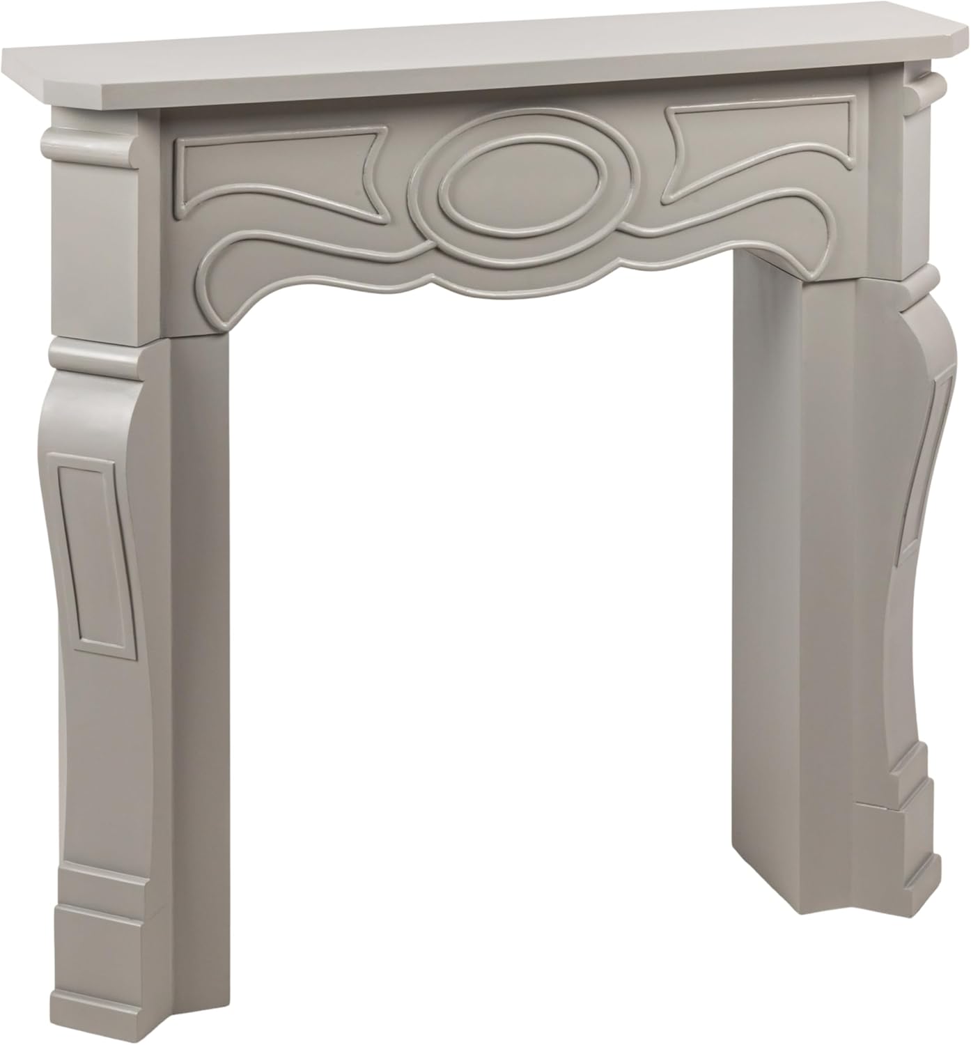 Creative Co-Op Small Victorian Decorative Fireplace Mantel, Grey