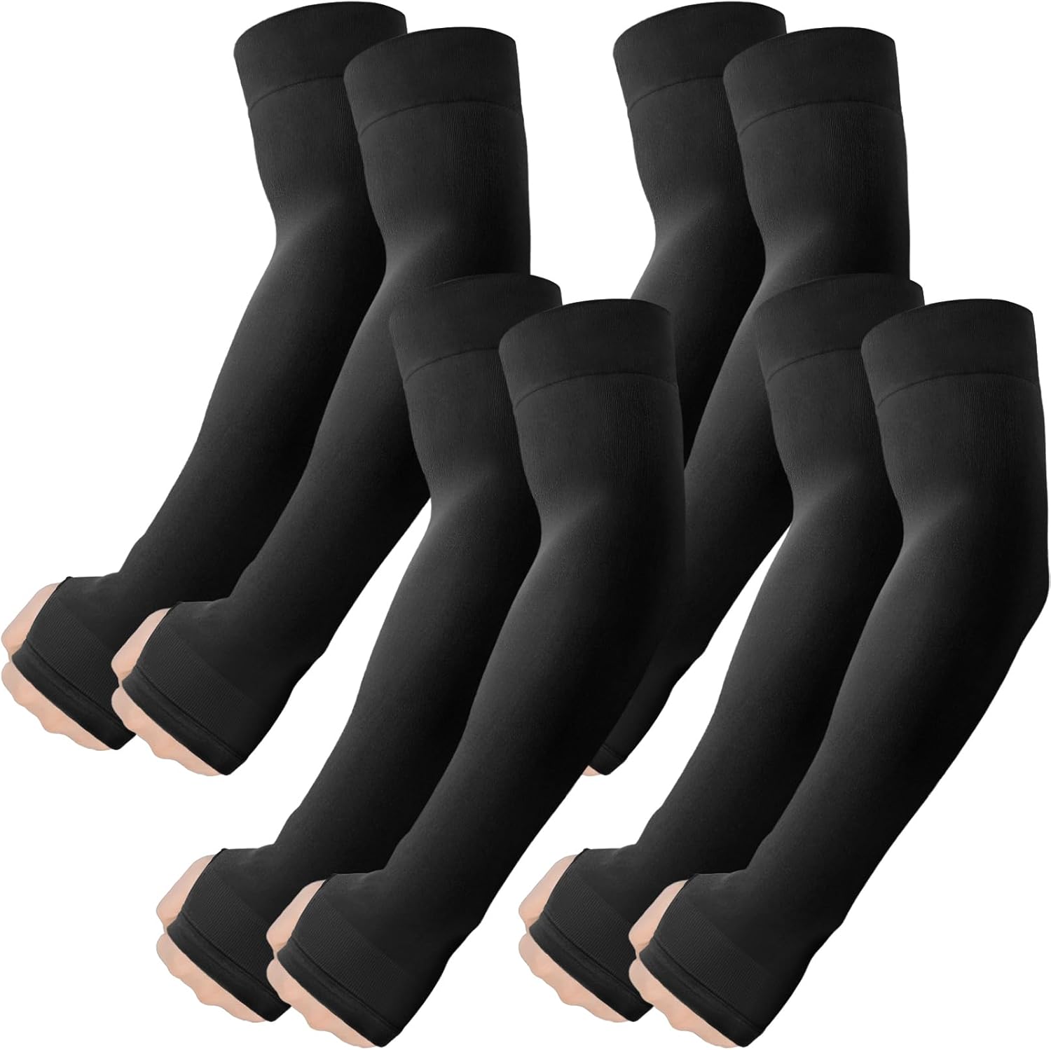 Arm Sleeves with Thumb Hole, UV Sun Protection Cooling Compression Cover Sports for Men/Women