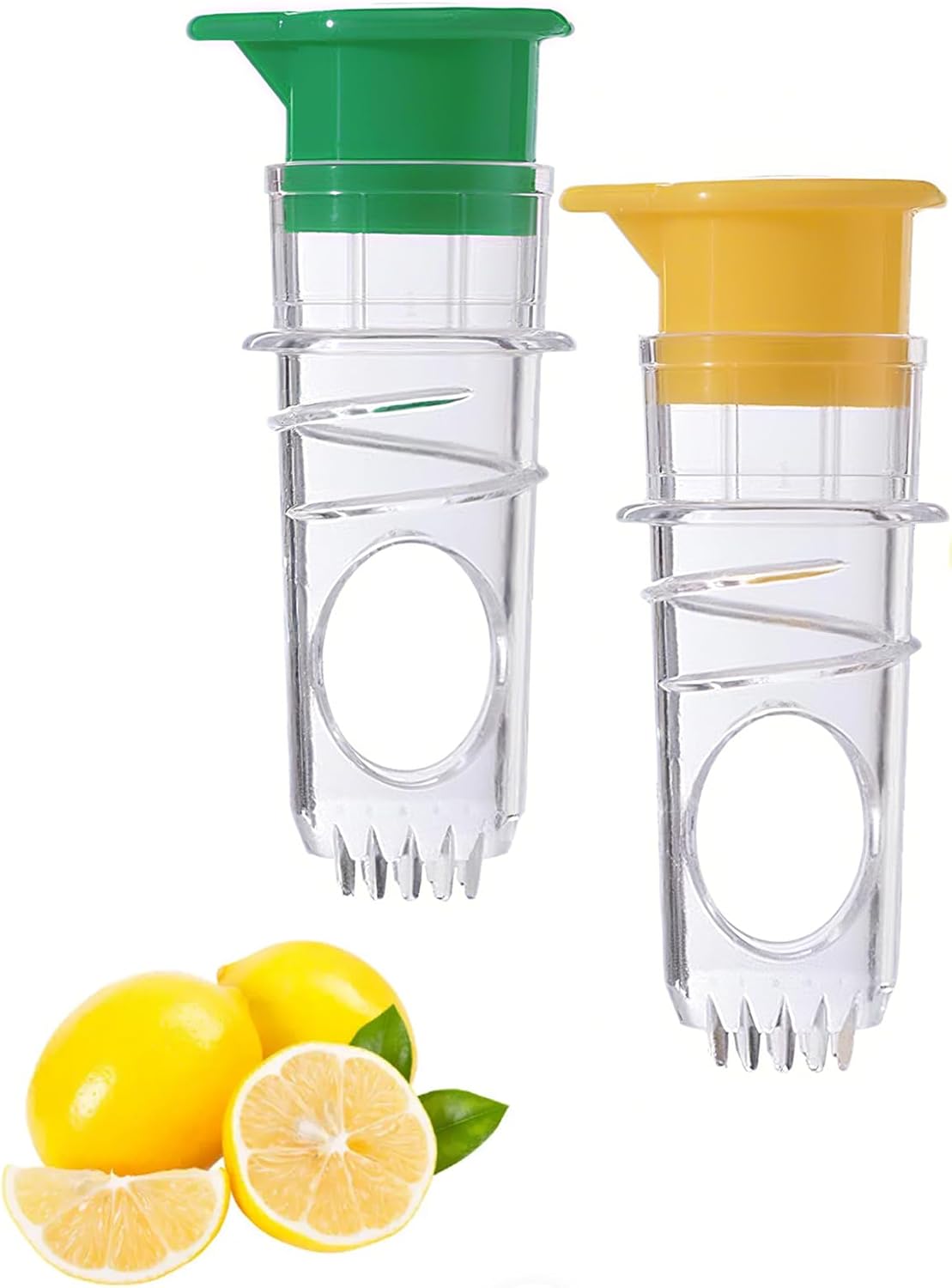 2Pcs Lemon Squeezer, Mini Lemon Juicer for Orange Lemon, Manual Juicer for Home Kitchen，Portable and Easy Pour Spout
