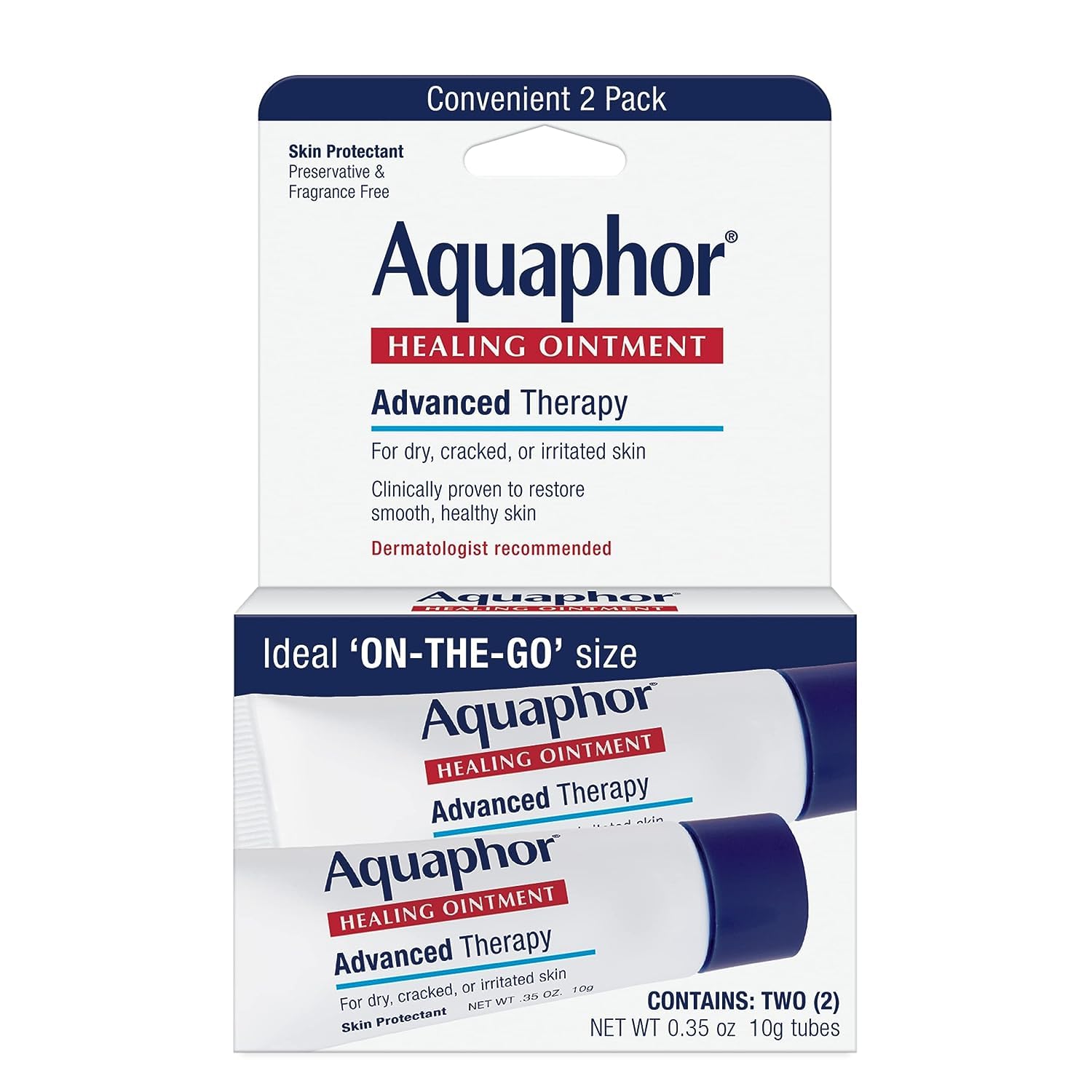 Aquaphor Healing Ointment, 0.35 oz, (Pack of 2)