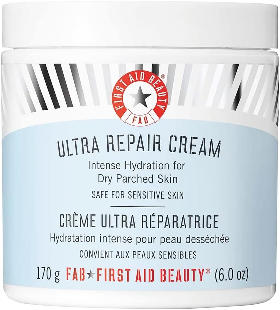 First Aid Beauty - Ultra Repair Cream, Intense Hydration Whipped Colloidal Oatmeal, Clinically Proven to Strengthen Skin Barrier in 7 Days & Helps Relieve Eczema,Luxury Face & Body Moisturiser, 170.1g