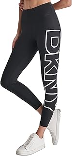 DKNY Women's Tight Exploded Logo High Waist Balance Compression Legging