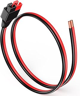 12AWG 1FT Anderson Plug Connector Cable, Battery Cable with Anderson 30 Amp Connector, Quick Connect Anderson Wire for Portable Solar Generators, Controllers and Battery DIY