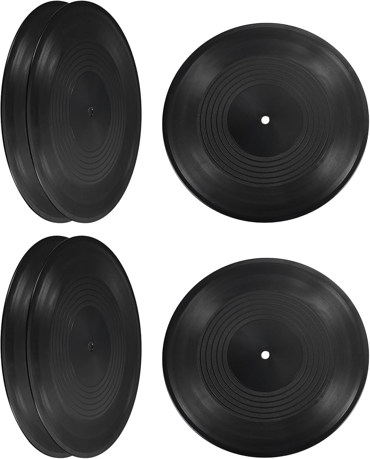 Patikil Blank Vinyl Records, 12 Inch CD Fake Vinyl for Wall Aesthetic Decor, 15 Pack for Roll Music Room Rock Party DIY Decoration, Black