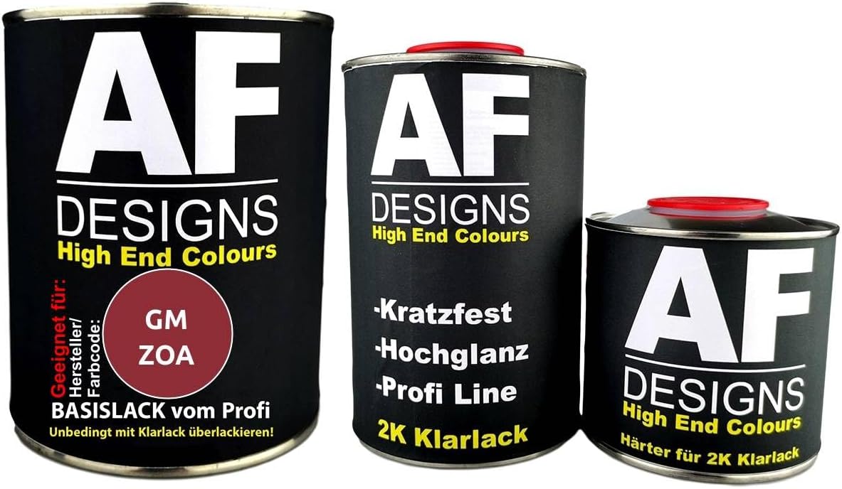 2.5 L Car Paint Set Suitable for GeneralMotors ZOA Sunset Red Metallic Clear Varnish Hardener Base Coat Repair Paint Ready to Spray