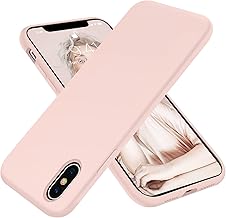 OTOFLY Liquid Silicone Gel Rubber Full Body Protection Shockproof Case for iPhone Xs/iPhone X，Anti-Scratch&Fingerprint Basic-Cases，Compatible with iPhone X/iPhone Xs 5.8 inch (2018), (Chalk Pink)