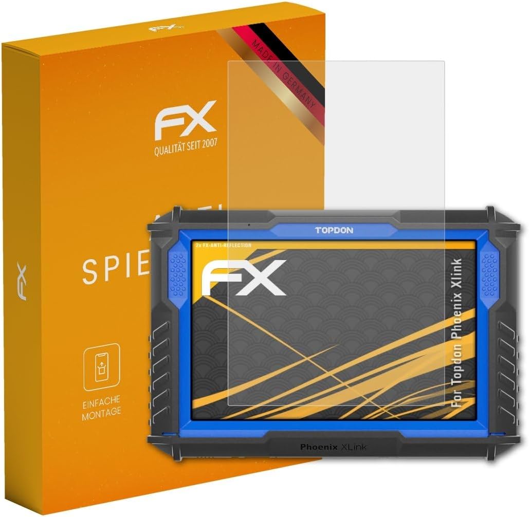 atFoliX Screen Protector compatible with Topdon Phoenix Xlink Screen Protection Film, anti-reflective and shock-absorbing FX Protector Film (2X)