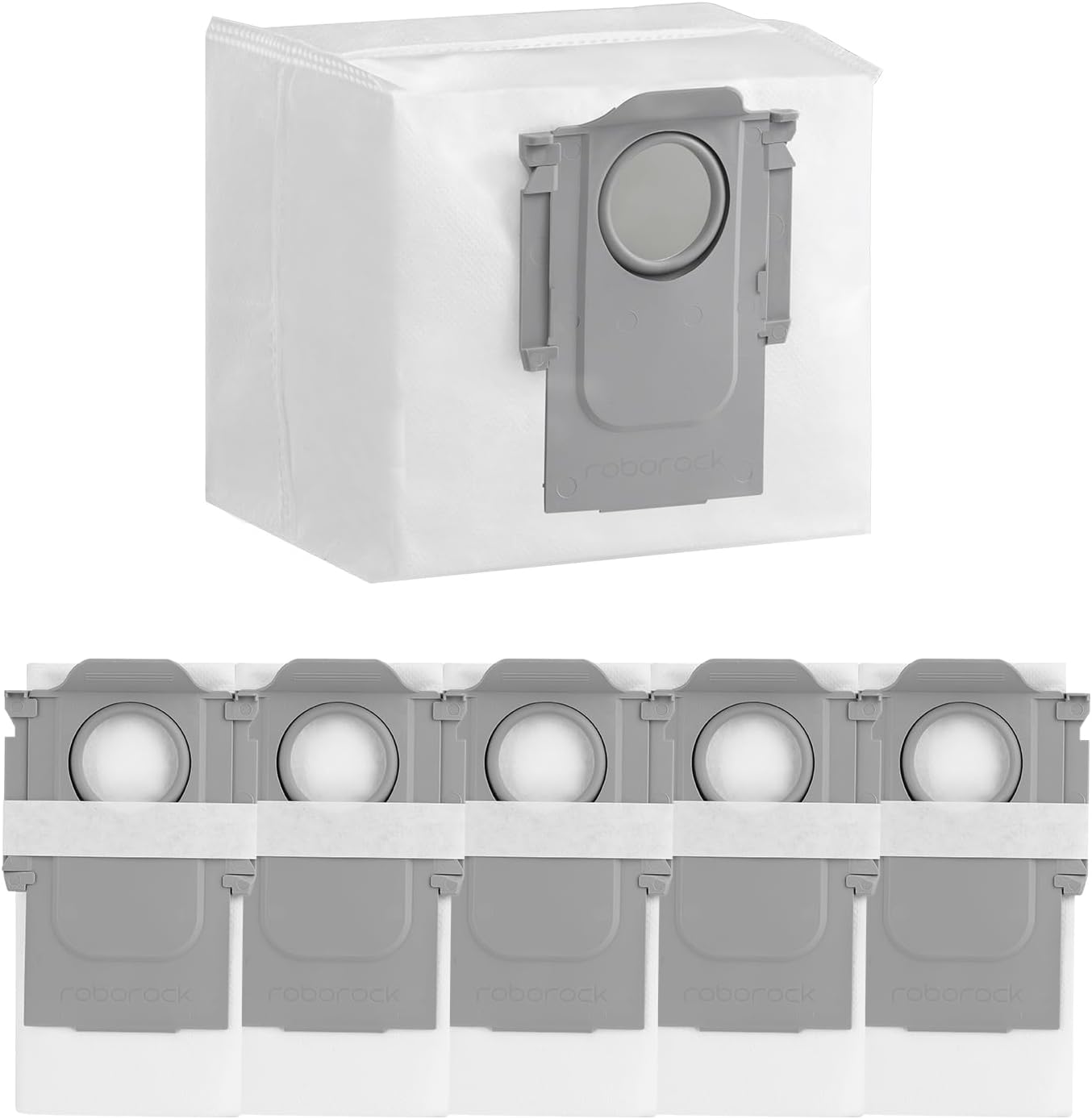Roborock 6-Pack Disposable Dust Bags for Robot Vacuum Cleaner S8 Pro Ultra, S8+, Q7 Max+, Q8 Max+, Q5 Max+, Q5+, Q10 S5+, Q10 X5+, Q7 M5+