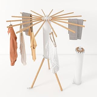 Tripod Drying Rack Clothing Foldable, Outdoor Clothes Drying Rack, Tripod Clothes Drying Rack for Laundry, Portable Clothes Drying Rack Space-Saving
