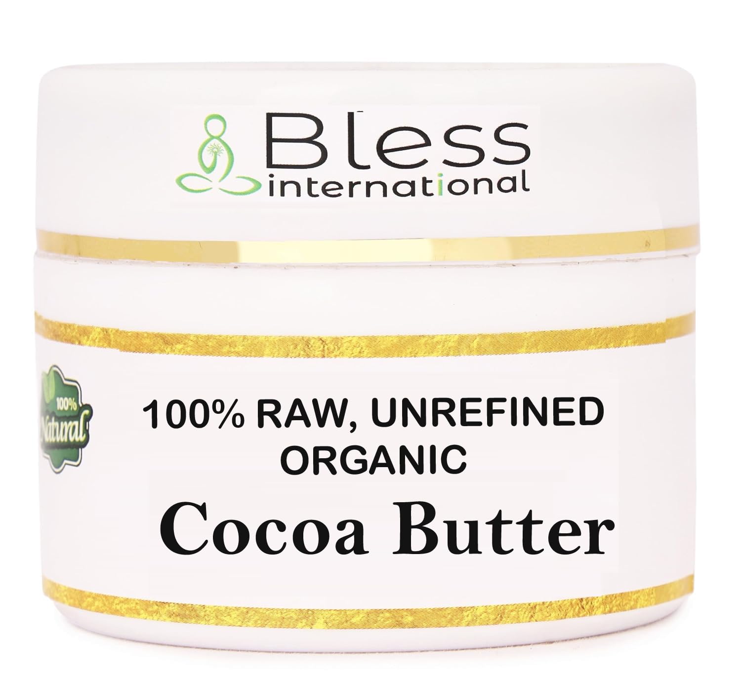 Organic Raw Cocoa Butter 100% Pure,Natural & Unrefined| Skin Moisturizer For Face, Body & Hair| 8 OZ/230 GM Ivory / White Grade A | DIY Creams, Balms, Lotions, Soaps| Softens Dry & Tough Skin