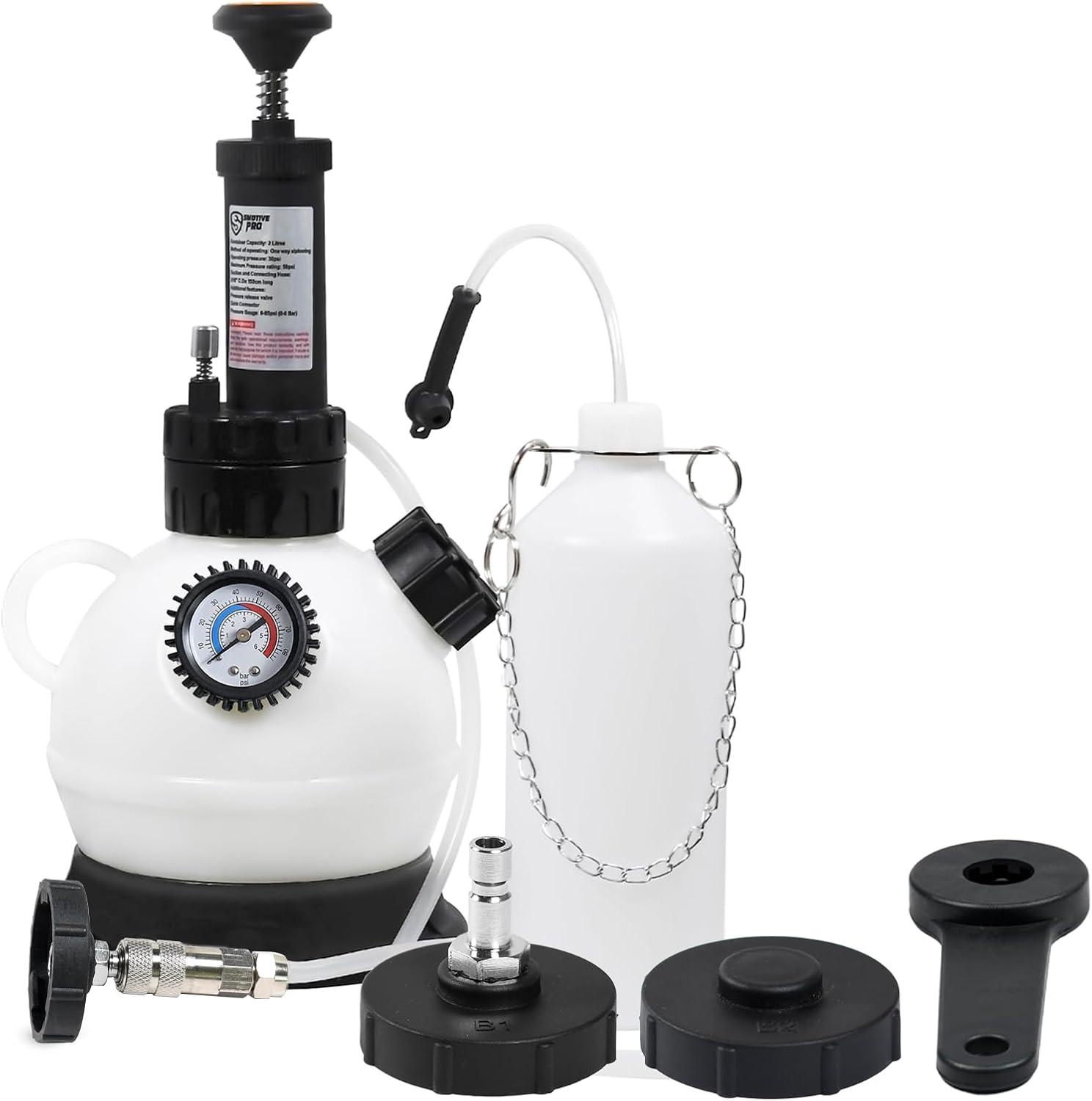 2L Manual Brake Bleeder Fluid Pump, One Man Professional Brake Bleeder Kit Suitable for Chrysler,Dodge,Jeep,Plymouth