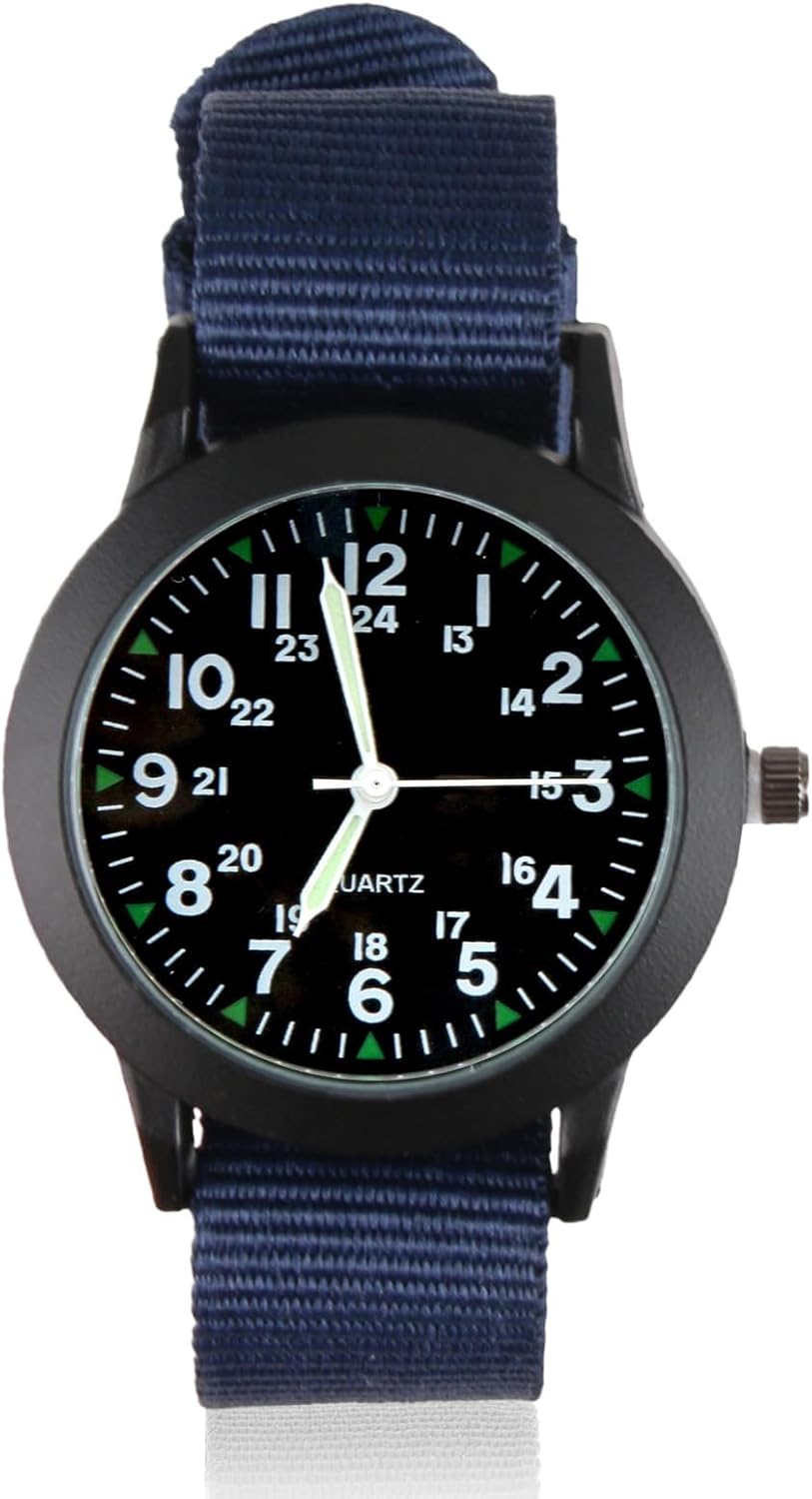 IBEIKE Military Watches for Boys, Men's Watches Analog Quartz Watch Army Tactical Sports Waterproof Watch, Wrist Watch for Unisex Nylon Strap, Casual Minimalist Wristwatch for Outdoor Camper Work