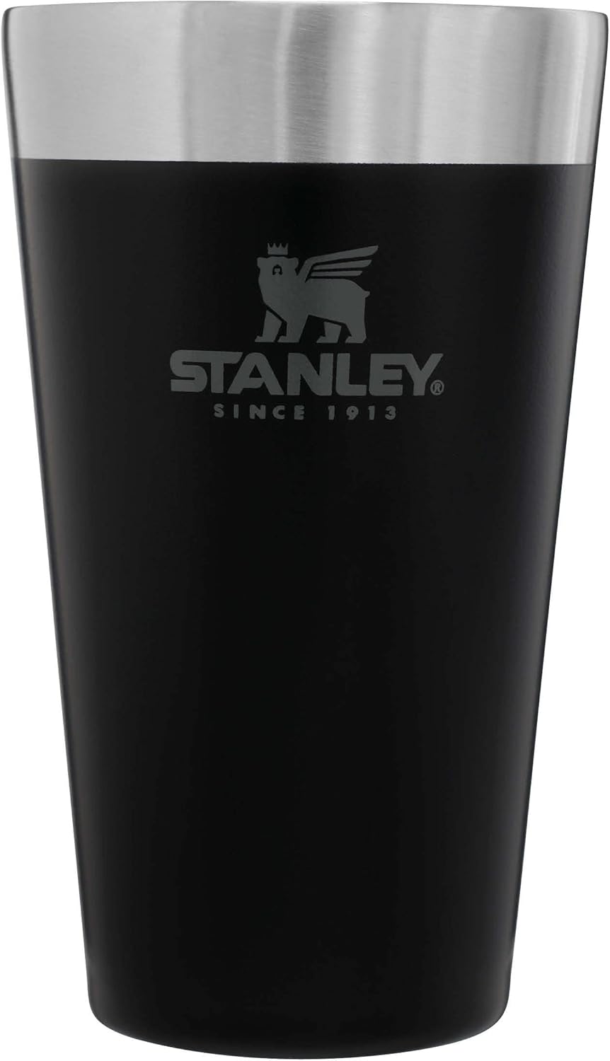 STANLEY Adventure Stacking Beer Pint 0.47L - Travel Mug Keeps Drinks Cold for 4 Hours - Stainless Steel Thermal Cup - Stacks Infinitely - Double Wall Vacuum Insulation