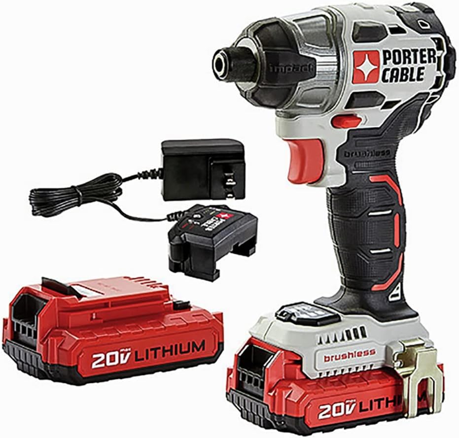 PORTER-CABLE 20V MAX Impact Driver Kit (PCCK647LB)