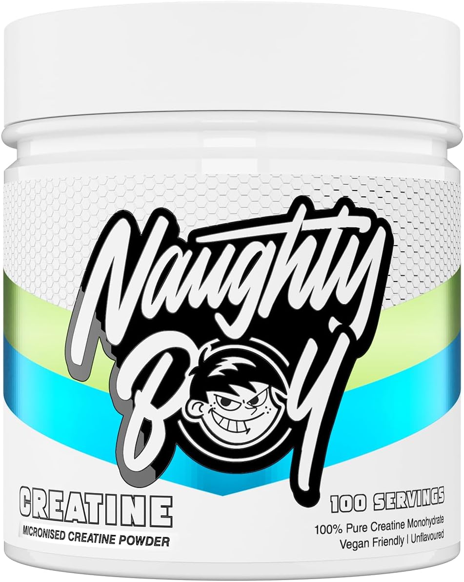 Naughty Boy Micronised Creatine Powder, Creatine Monohydrate Powder (Unflavoured)
