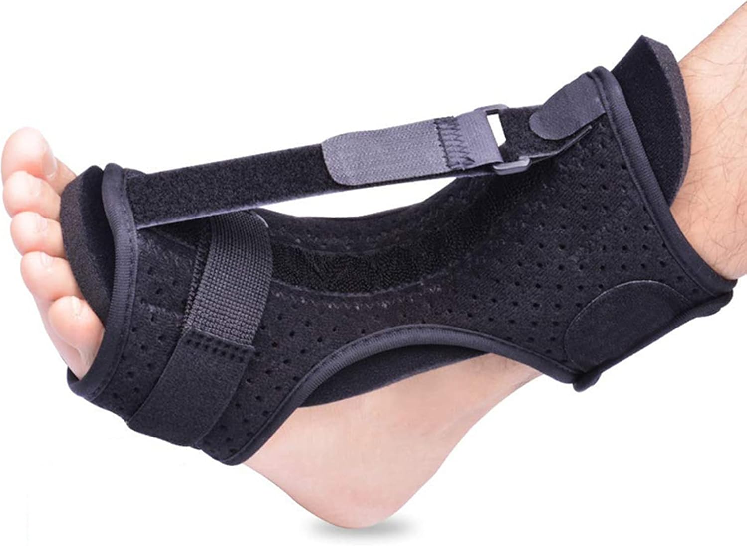 Dioche Plantar Fasciitis Night Splint, Plantar Fasciitis Brace with Steel Sheet, Adjustable Breathable Foot Drop and Achilles Tendonitis Brace for Plantar Fasciitis Relief