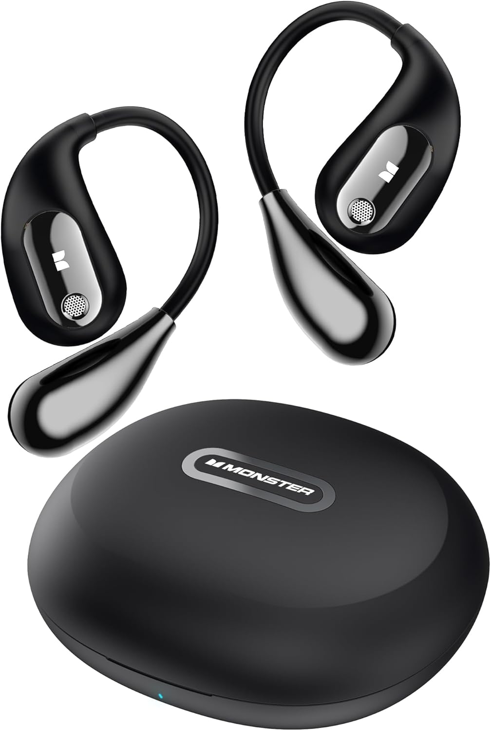 Monster Open Ear AC210 Headphones, Bluetooth 5.4 Earphones Stereo Sound, Wireless Headphones 30 Hours Playback, Type-C Charging, HD Clear Calls, Touch Control, IPX6 Waterproof Open Ear Earbuds,Back