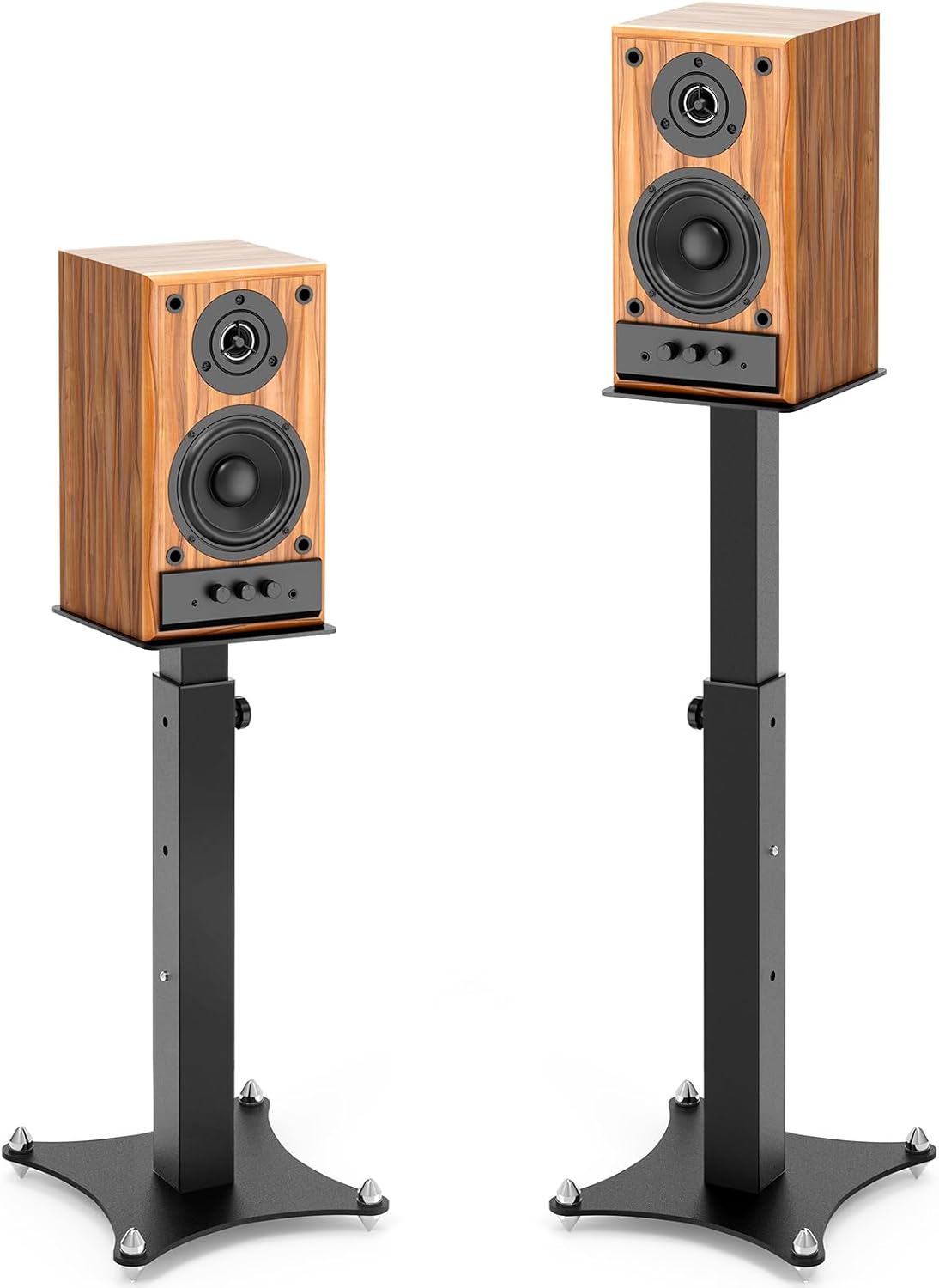 GZGDLJQ Universal Speaker Stand,Adjustable Bookshelf Speaker Stands Floor Speaker Stands Pair Holds 22lbs Surround Sound Stand with Cable Management for Klipsch Edifier Yamaha Polk Speakers, SP-505