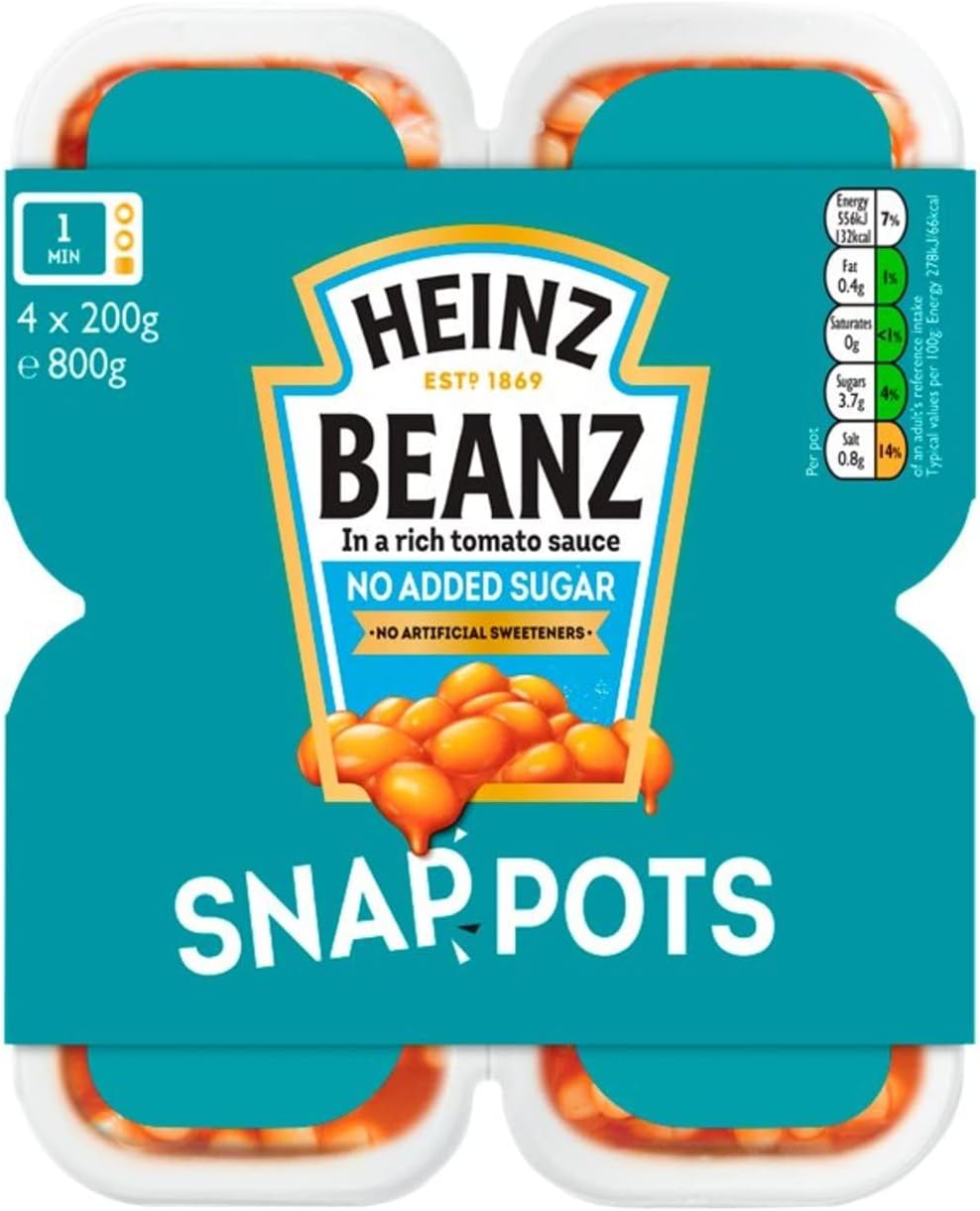 Heinz Baked Beans Snap Pots 4 x 200 g