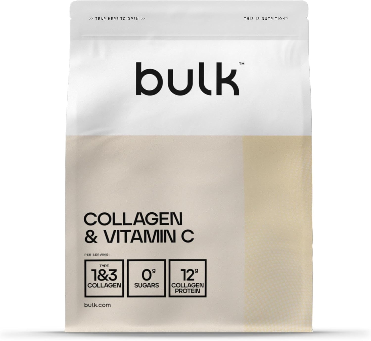 Bulk Collagen Powder with Peptides and Vitamin C | Hydrolysed Bovine Collagen | High-Protein Supplement for Use in Smoothies, Shakes & Recipes | Joint & Skin Routine | Apple | Easy Mixing | 500g