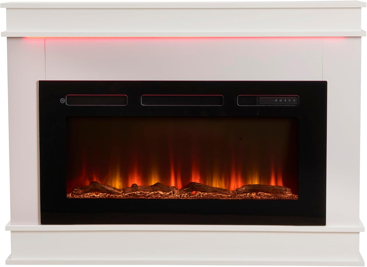 Albury with Freestanding Fireplace Mantel 114cm / 45" Remote Control 750W-1500W Heater with Mood Light