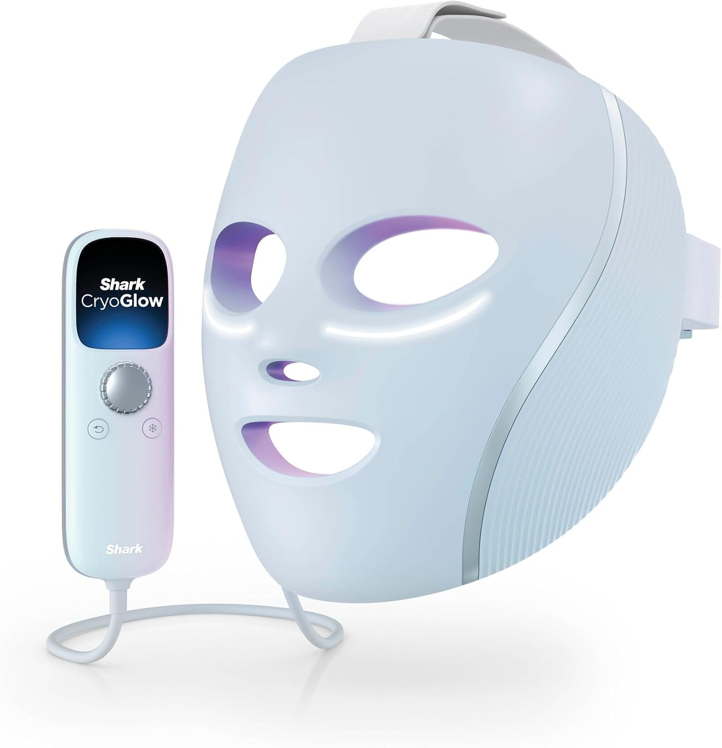 Shark CryoGlow LED Face Mask with Under-Eye Cooling, Adjustable Straps