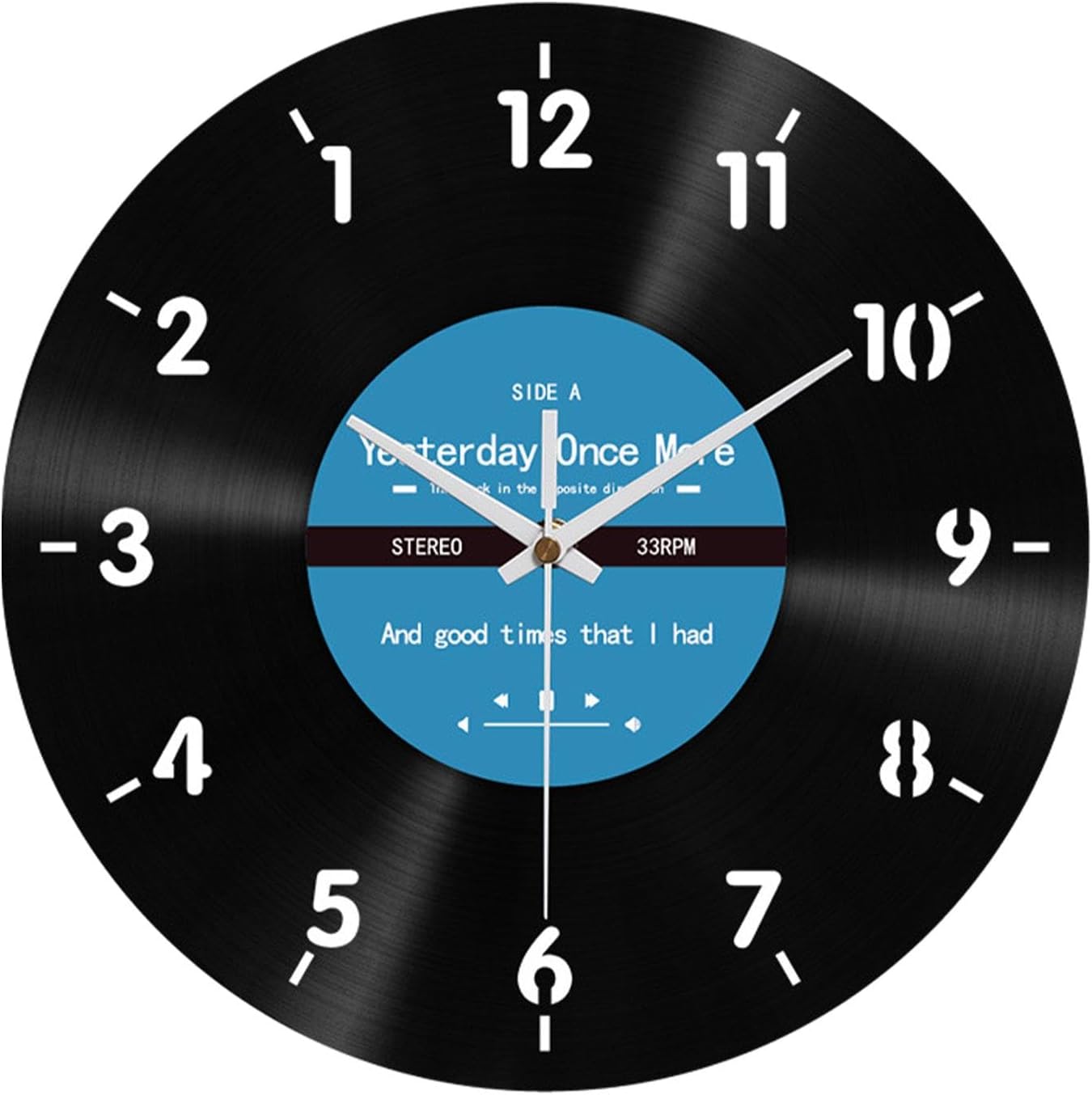 Qianly Backwards Clock for Walls Decorative Clock Backwards Running Time 12" Counter Clockwise Wall Clock for Dining Room Wall Decor