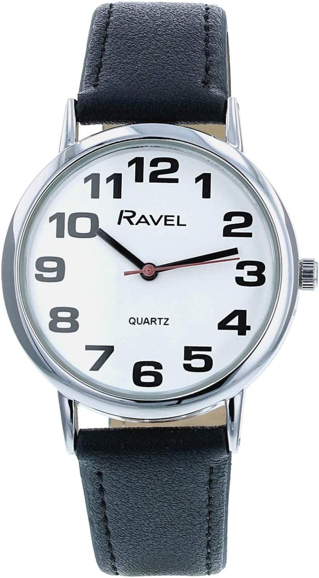 Ravel Unisex Easy Read Watch with Big Numbers - Analogue Quartz - R0105