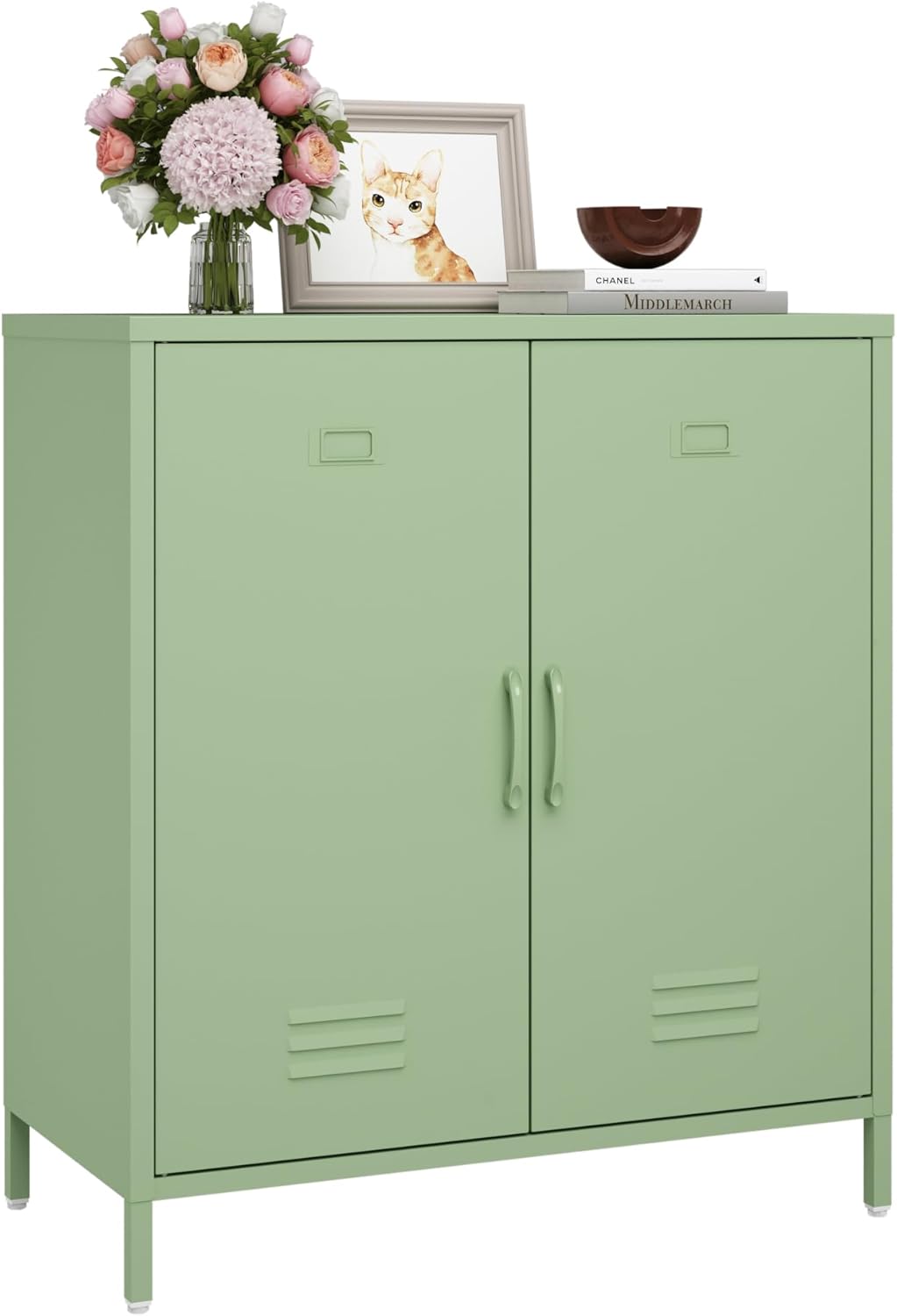 MIOCASA W800 Metal Storage Cabinet (Metal Door, Green)