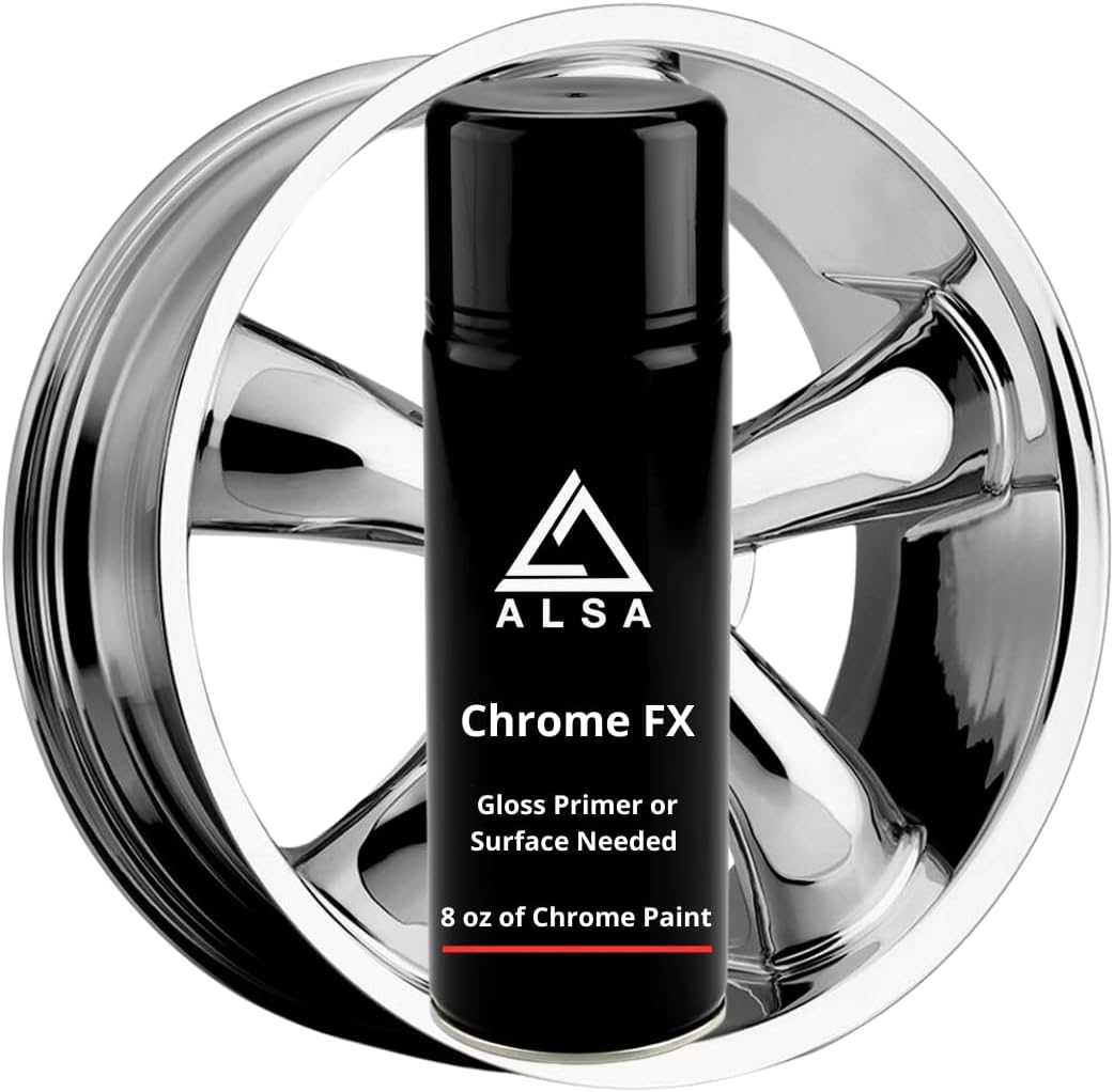 Genuine Alsa Chrome Paint - True mirror finish - Scratch resistant with no topcoat needed guaranteed - With Free Gloss Basecoat