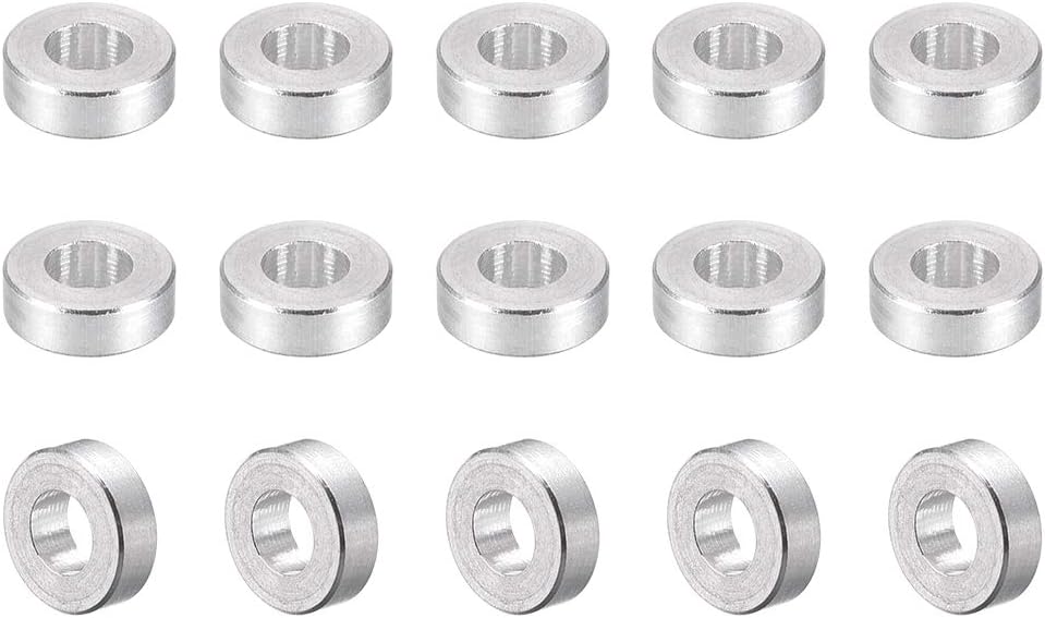 sourcing map 15 Pcs Round Aluminum Standoff Column Spacer 3.1x6x2mm(IDxODxH) for Drone FPV Quadcopter Racing RC Multirotors Parts DIY