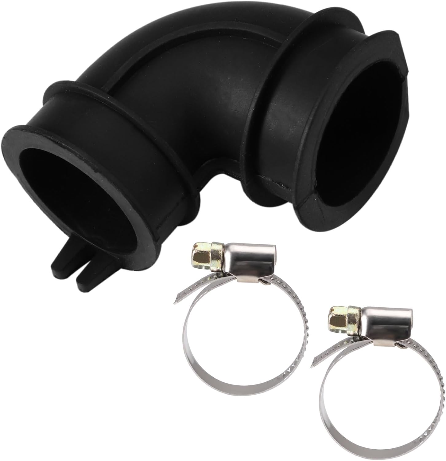 WD24X33918 Dishwasher Elbow Hose and 2 Clamps Kit, Dishwasher Circulation Sump Pump Hose Replacement Parts Accessories for Repair Maintenance