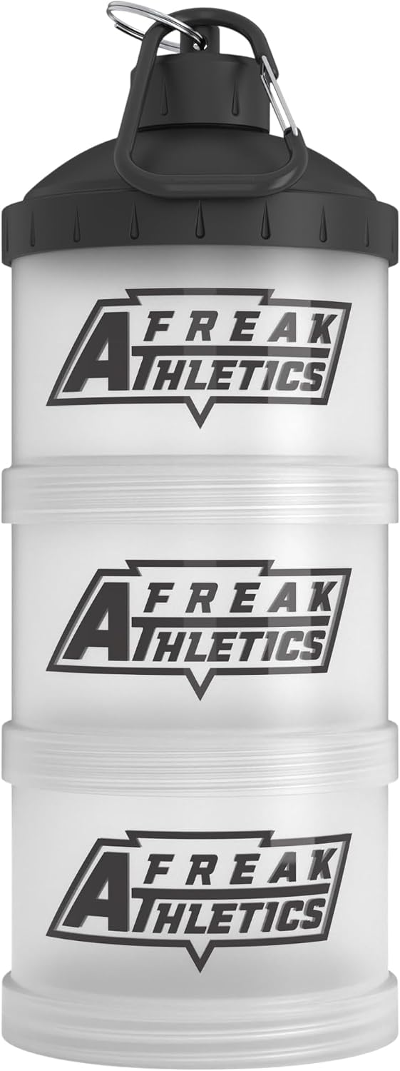 Freak Athletics 3 x 200 ml Protein Powder Storage Container - Clear/Black