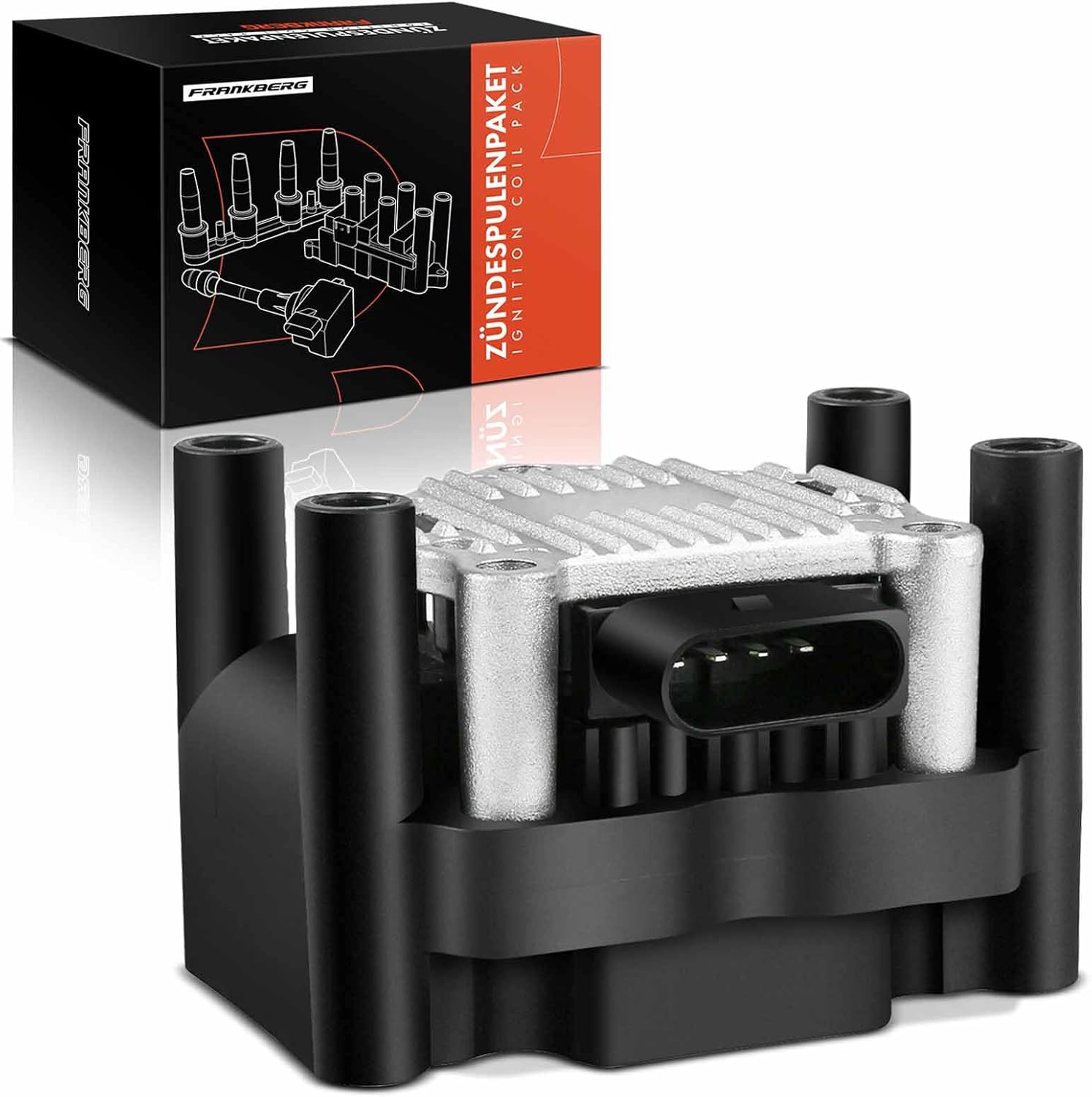 Frankberg 1x Ignition Coil 4 Pins Compatible with Golf V 1K1 1.6L 2004-2008 Ignition Coil Pack A3 8PA 1.2L 1.6L 2004-2013 Spark Plug O.c.t.a.v.i.a II 1Z3 1.2L 1.6L 2004-2013 Replace# 032905106B