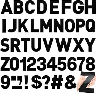 Seajan 184 Pcs Large Vinyl Letters 6 Inch Big Font Alphabet Number and Symbol Stickers Self Adhesive Removable Letter Decals for Classroom Window Door Home Decor Mailbox Presentation (Black)