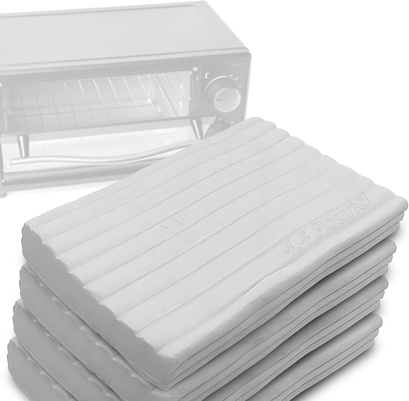 ReArt Oven Bake Polymer Clay White, Non Toxic 4.4Lbs Great for Modeling, Sculpting, Holiday, DIY Jewelry Making Projects. Great for All Skill Levels (White)