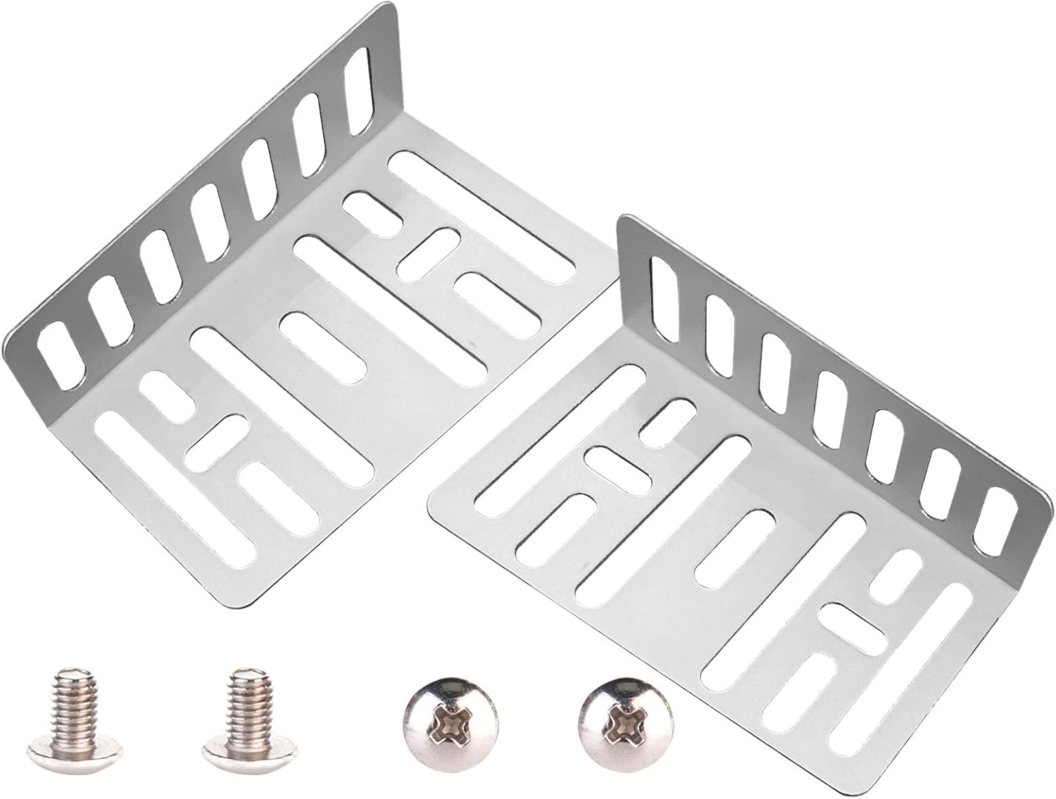 Double DIN Installation Kit, Universal Car Stereo Radio Metal Mounting Bracket, Car Audio & Video Dash Mounting Kit W/Screws, 3.15x1.88x0.94 Inches